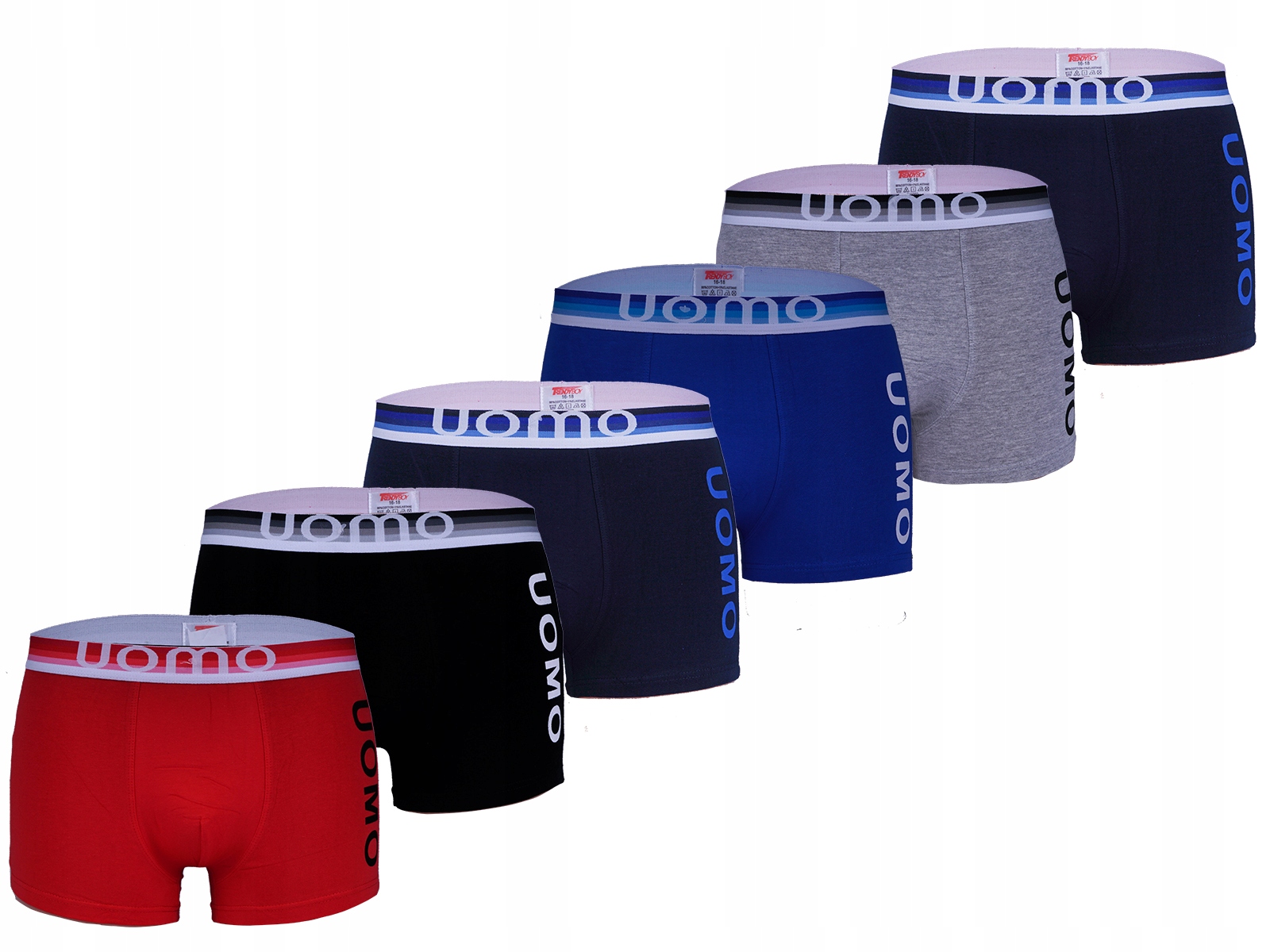 6x BOKSERKI CHŁOPIĘCE MAJTKI MŁODZIEŻOWE 122/134