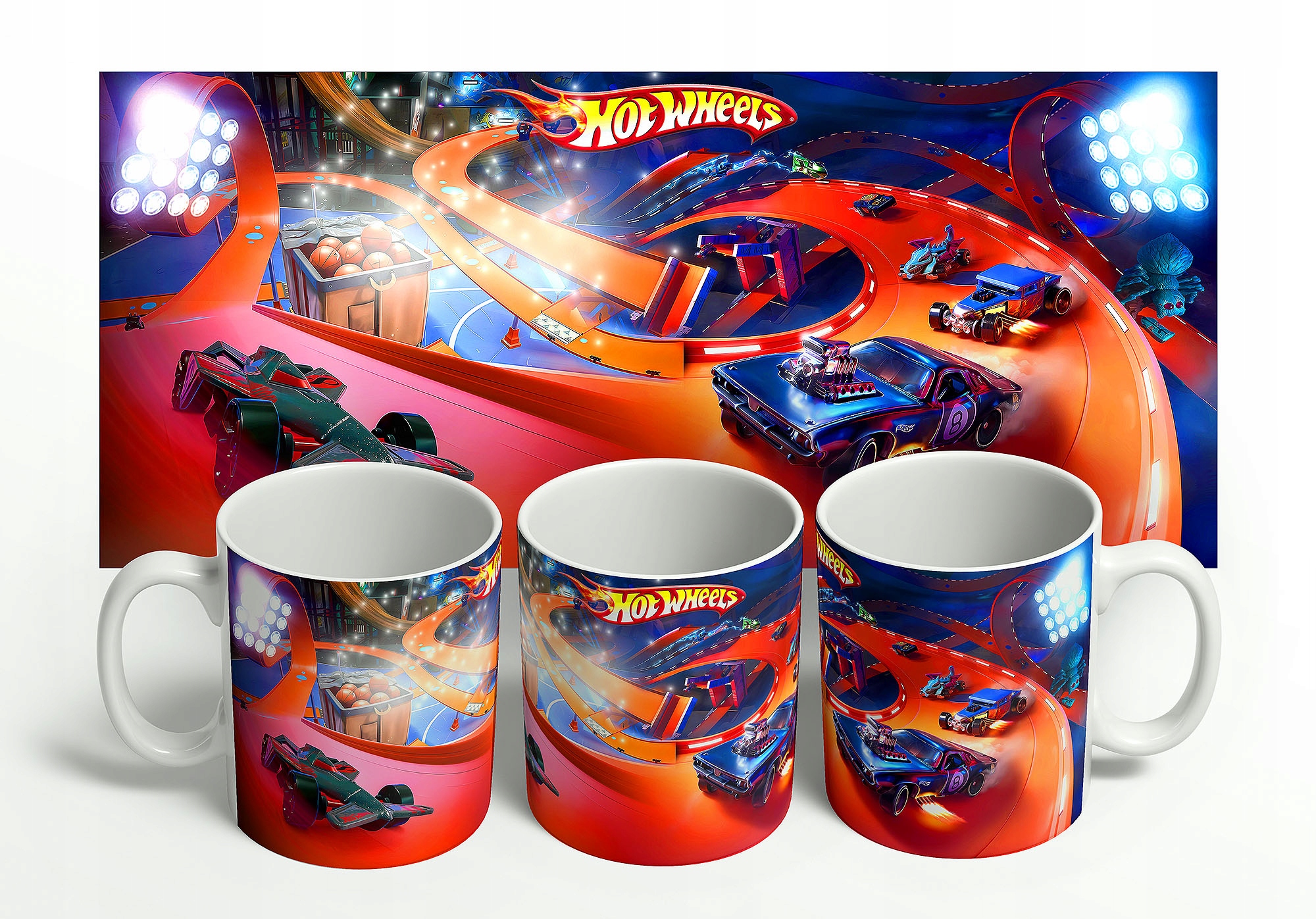 NAJLEPSZY KUBEK DLA DZIECI KHOT WHEELS NA PREZENT SUPER JAKOŚĆ Materiał ceramika