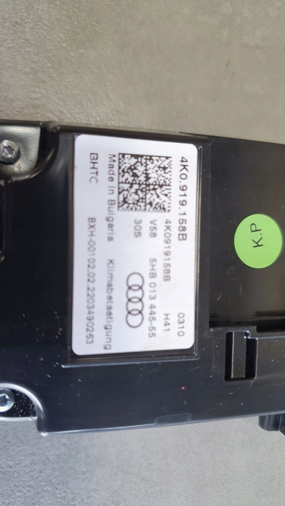 Audi Q8 Unite commande clima 4K0919158B