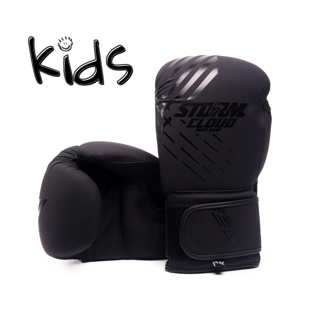 StormCloud Dětské boxerské rukavice Lynx černo-černé 6oz