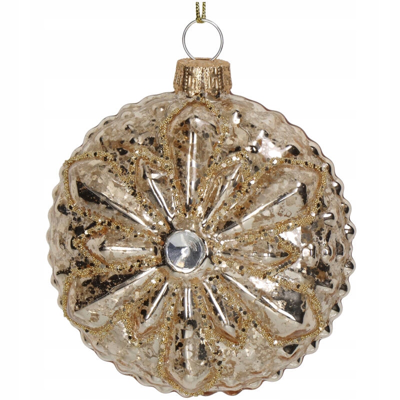 BOMBKI CHOINKOWE SZKLANE KSZTAŁTKI KWIAT 8 cm