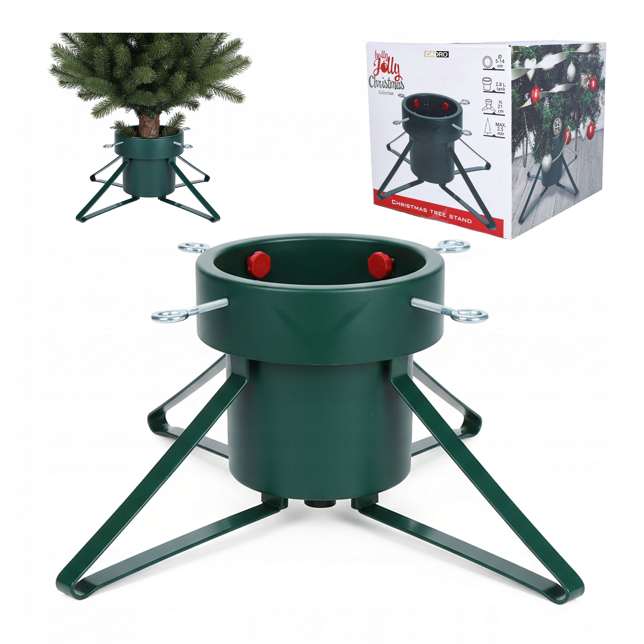 Stojan na vánoční stromek s nádobou na vodu 2,8 l, podstavec pod stromek 2,5 m