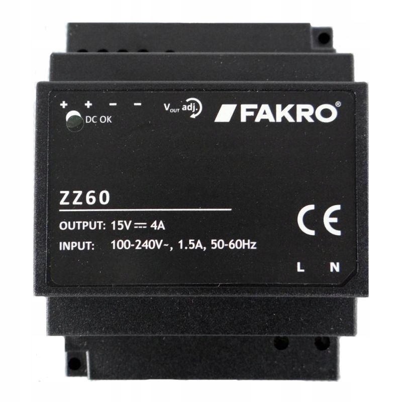 

Zasilacz wenylowany Fakro ZZ60 15V DC