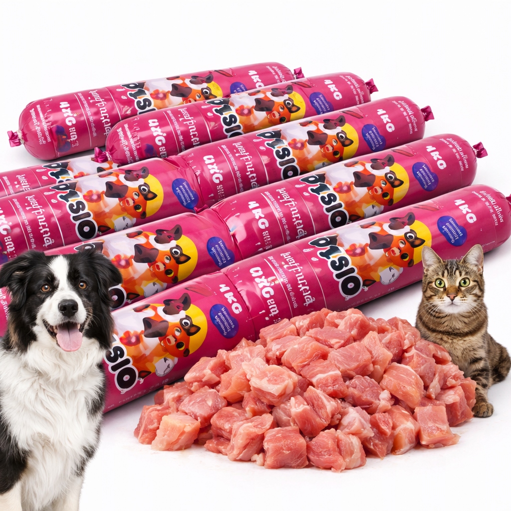 Krmivo pro psy v tyčince 12 kg 90% masa mokré krmivo pro kočky vepřové maso