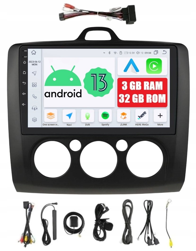 Navigácia Rádio 2DIN Android Ford Focus MK2 2 II 3/32 Gb Dsp Carplay Lte
