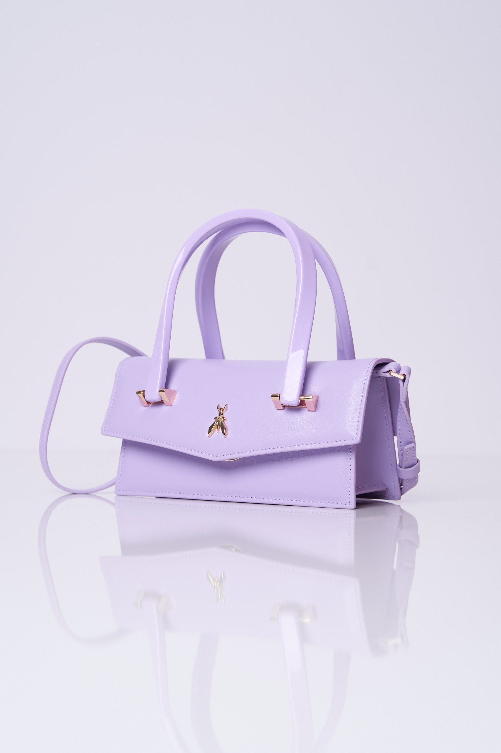 Torebka skórzana fioletowa PATRIZIA PEPE One size Marka Patrizia Pepe