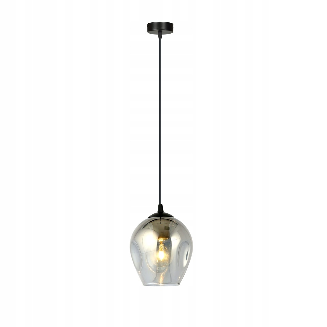 Závěsná lampa Istar 1 Bl Grafit, minimalistické stínítko, černá