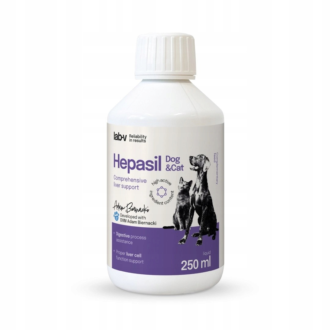Lab-V Hepasil Dog &amp; Cat Přípravek na játra pro psa a kočku 250 ml