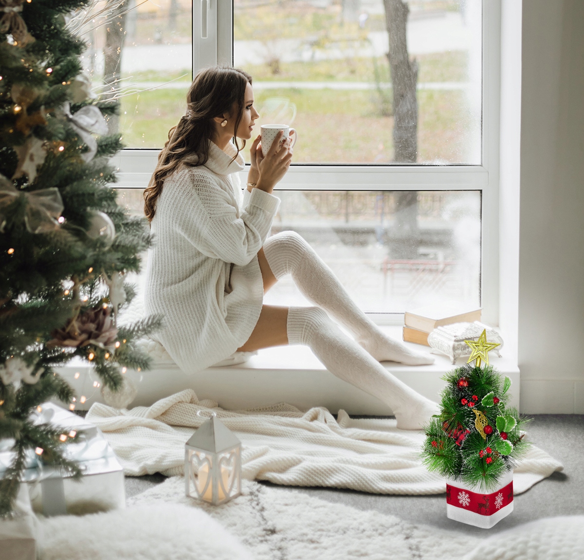 CHOINKA OZDOBA ŚWIĄTECZNA SOSNA sztuczna 45cm Marka Ruhhy