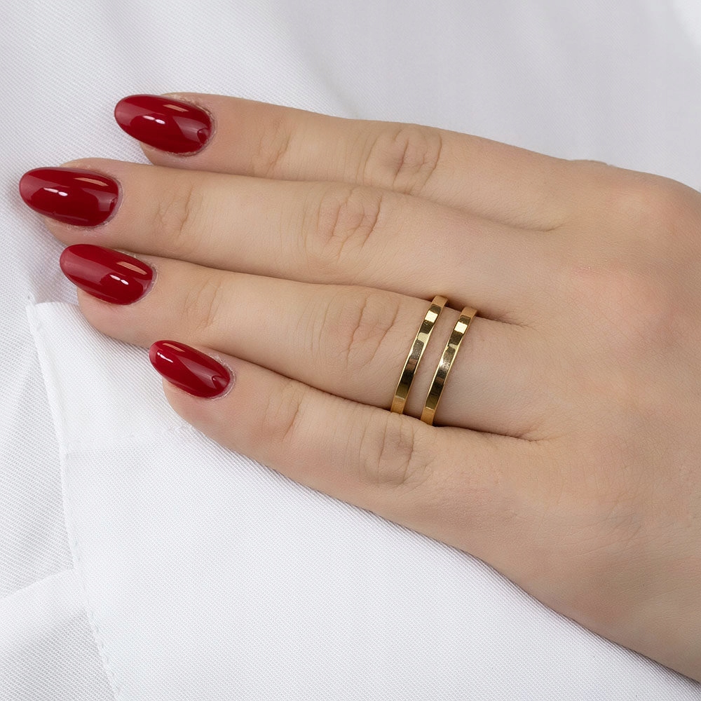 

Pierścionek damski złoty Stal Szlachetna Pozłacana