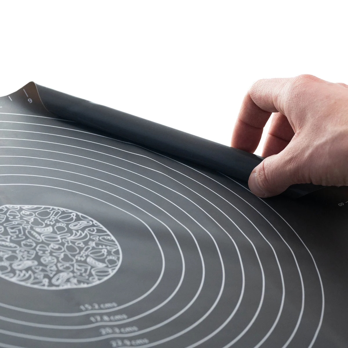 STOLNICA SILIKONOWA ZESTAW DO WYRABIANIA CIASTA MATA I WAŁEK 60x40 CM Materiał silikon