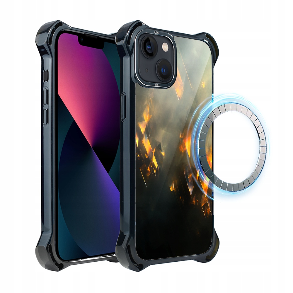 Pouzdro Ibizu DropGuard Ultra pro iPhone 13 s MagSafe, zlaté jiskry