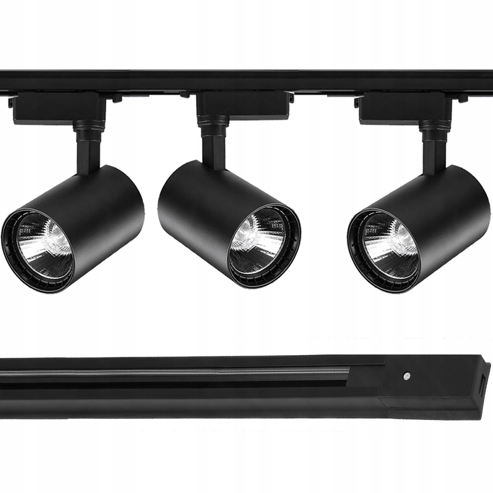 3x Oprawy Led 30W Szynowe Lampy Na Szynoprzewodzie Listwa Sufitowa 4000K 1m