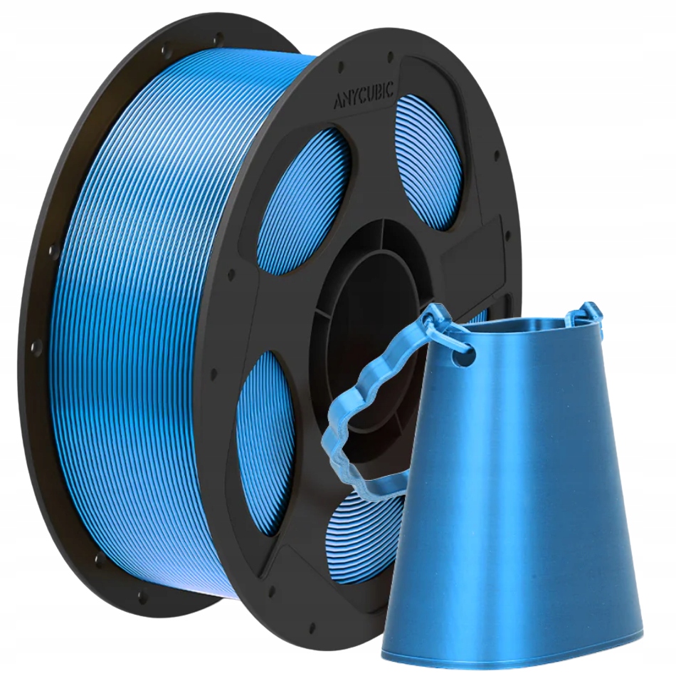 Filament Anycubic Pla Silk Blue Niebieski 1kg Trwały Odporny Błyszczący