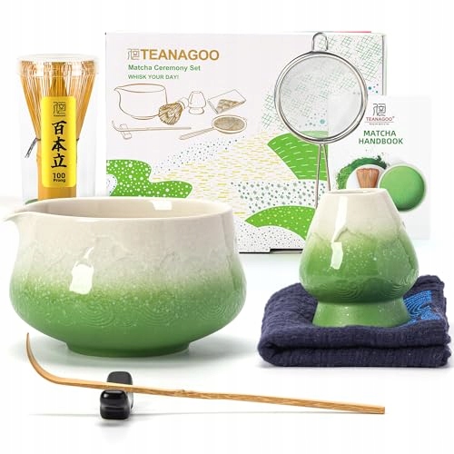 Sada pro Matcha Teanagoo 7dílná sada na keramiku a bambus na čaj