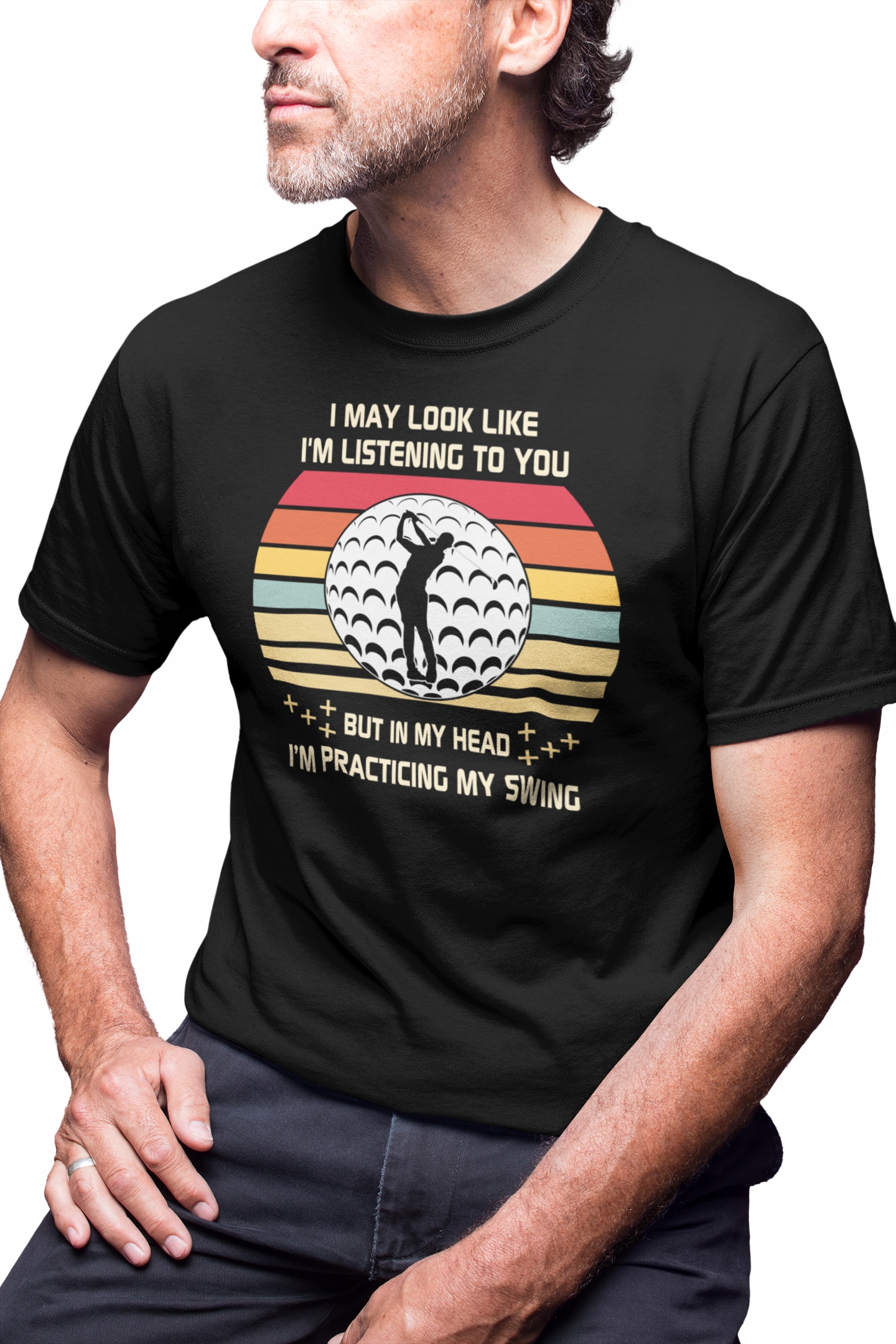 

Męska Koszulka Gra W Golfa Golfista Dla Golfisty