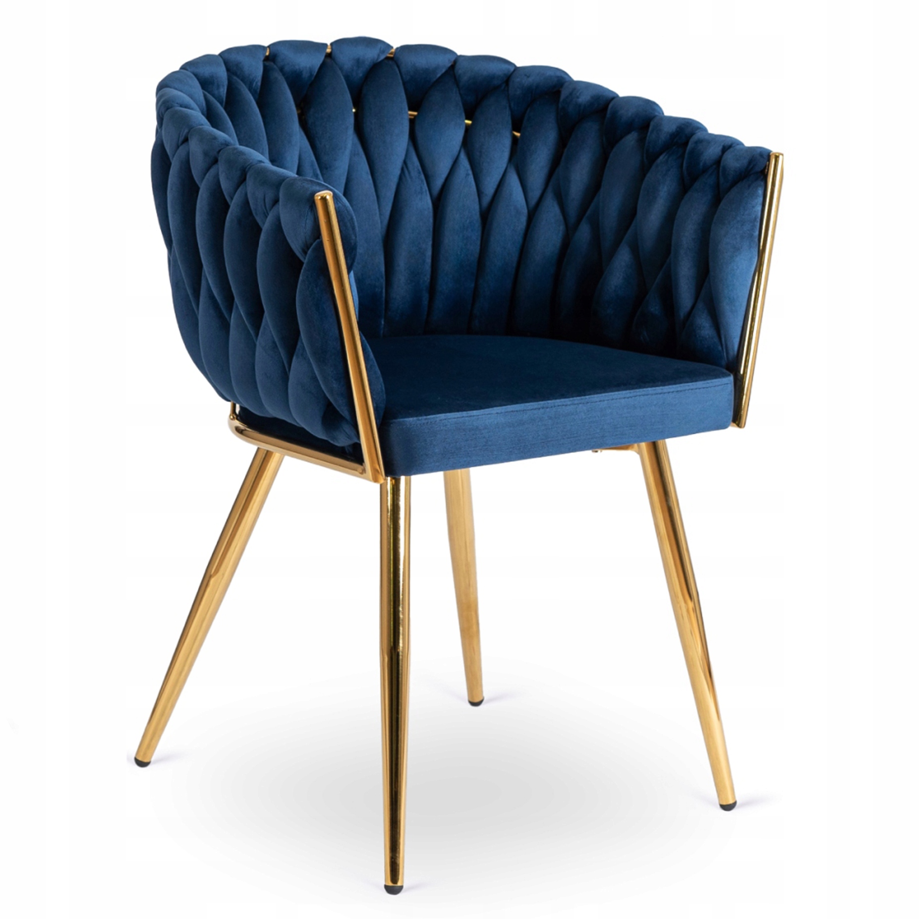 Pletené čalouněné křeslo Glamour Velur do obývacího pokoje Jídelna Granát Capi