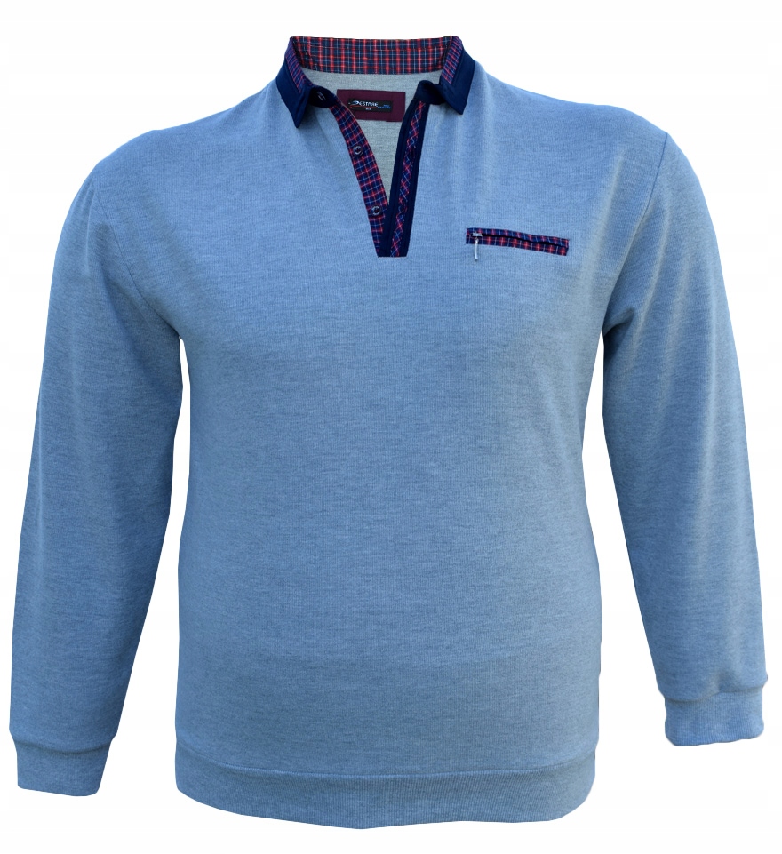 

04 Sweter Polo Z Długim Rękawem Bluza Roz. 3XL