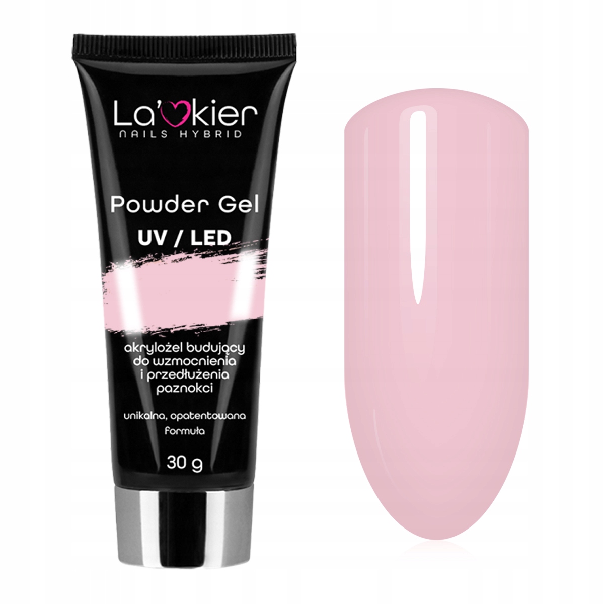Akrylożel Powder Gel La'kier 30ml paznokcie PINK