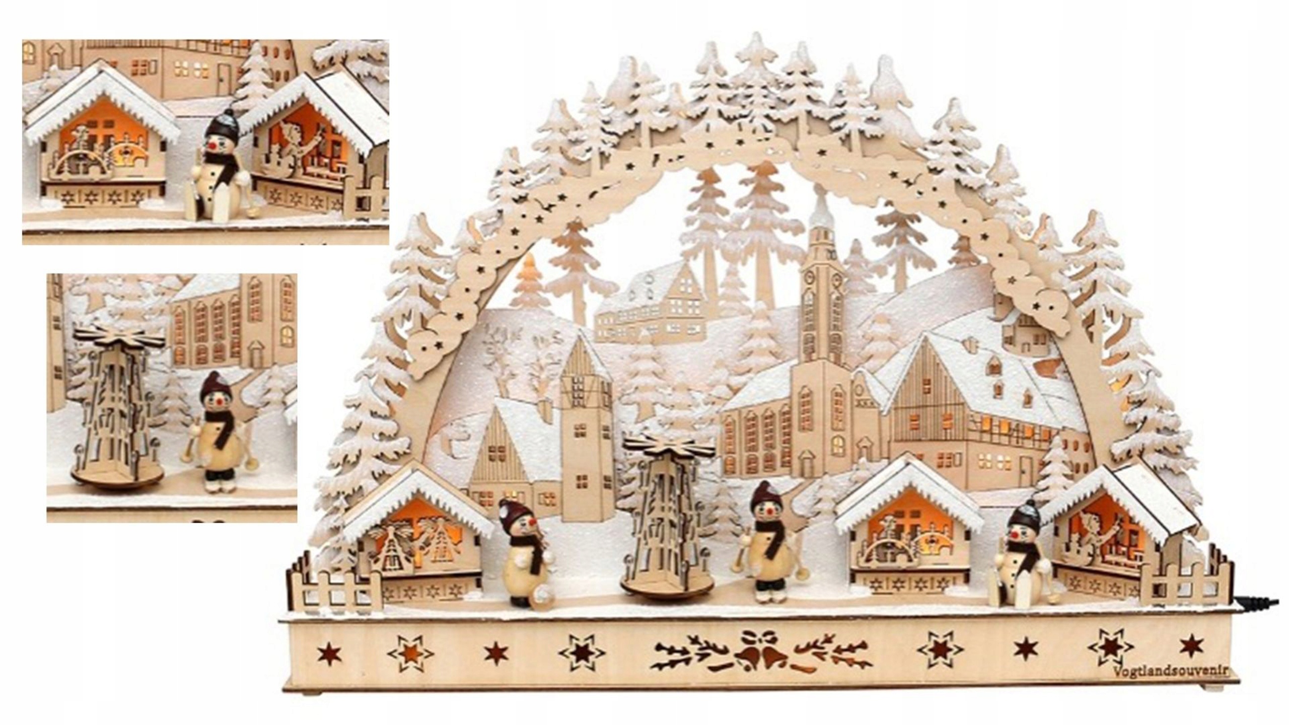 Drevená Šopka Led Vianočná Ozdoba Vianoce Dekorácia