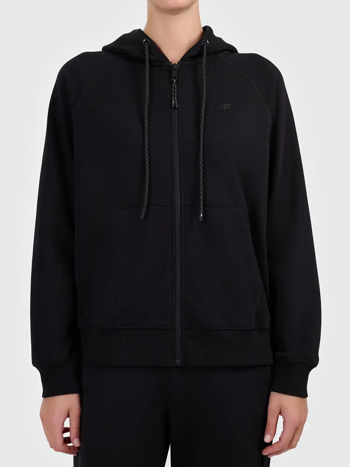 Mikina Fleecová 4F Rozepínací S Kapucí Sportovní XL F2535 SS26