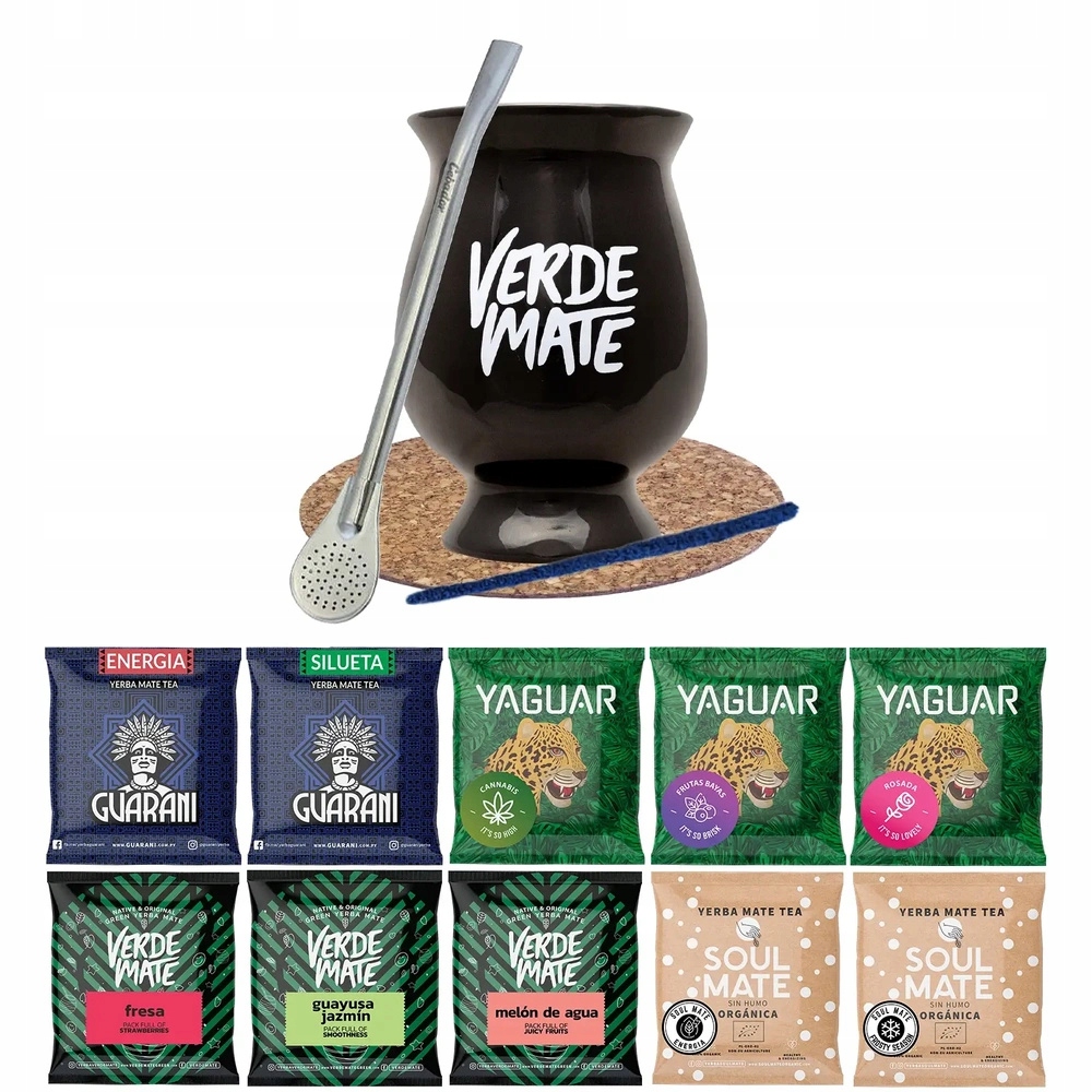 Dárková Sada Yerba Mate tykev a bombilla 10x50g 500g