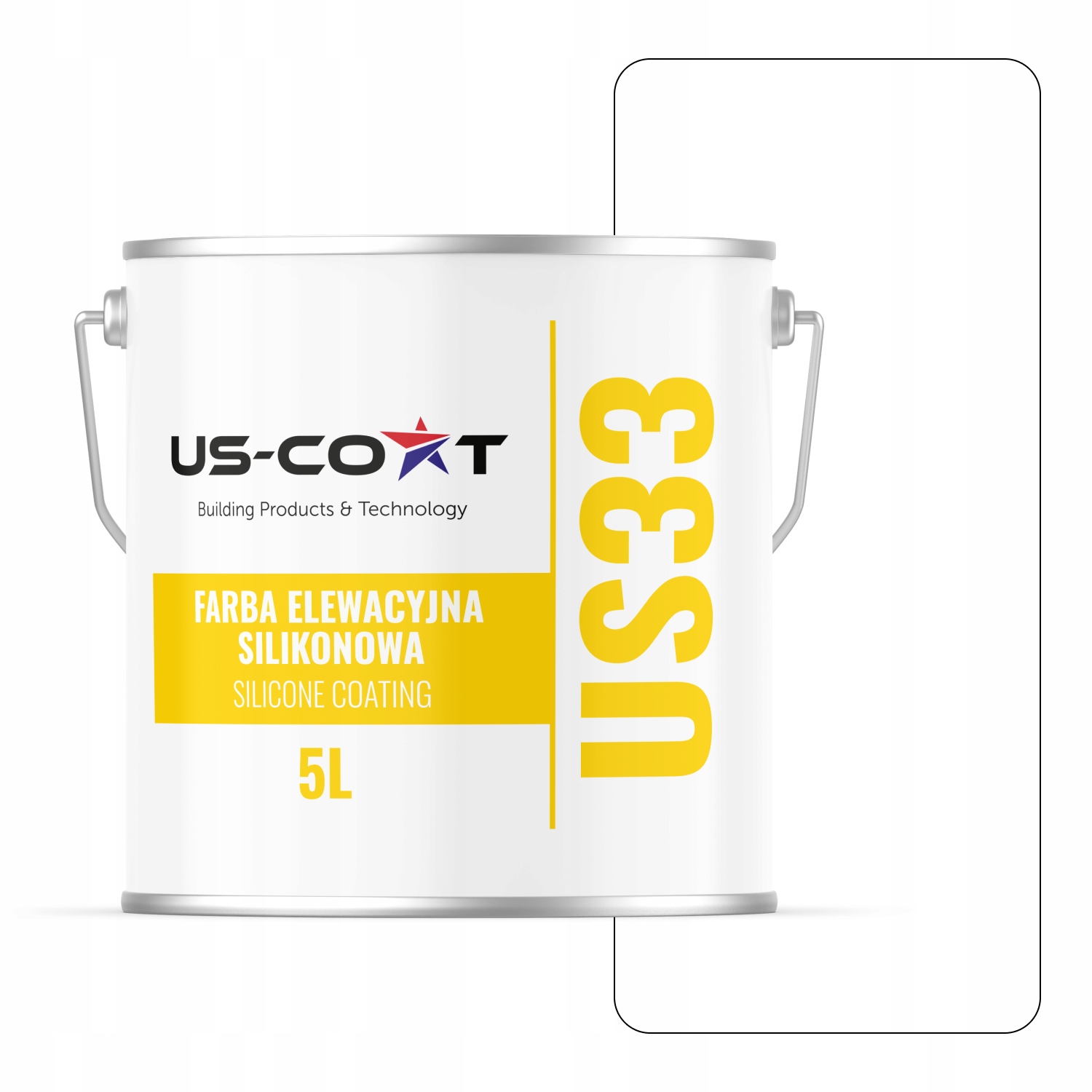 Fasádna Farba Silikónová Biela Snežná F103 Uv 5L Poľský Výrobca