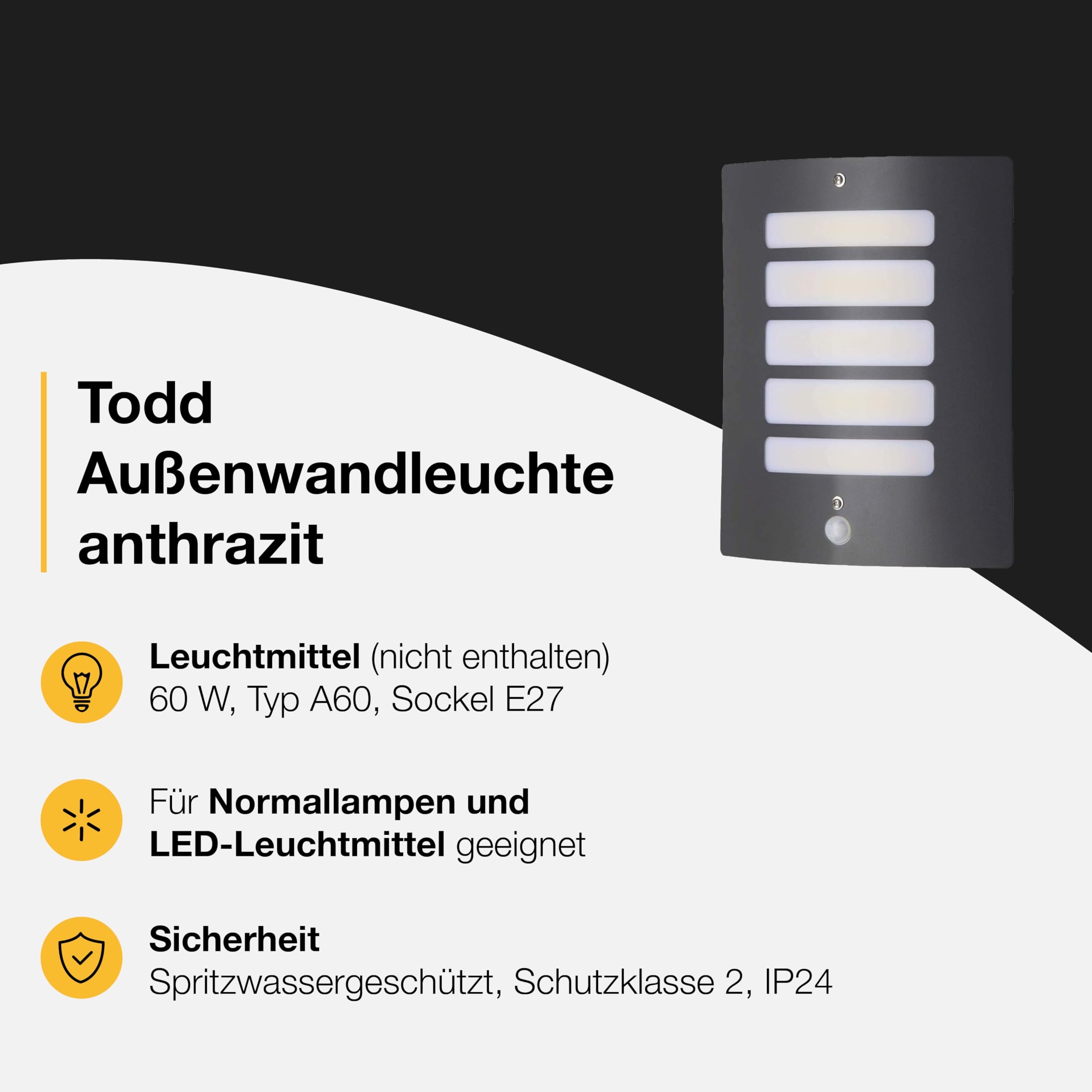 Lampa Ścienna Antracytowa Nowoczesna Todd 47698 63 LED Do Wnętrz BRILLIANT — miniatura 2