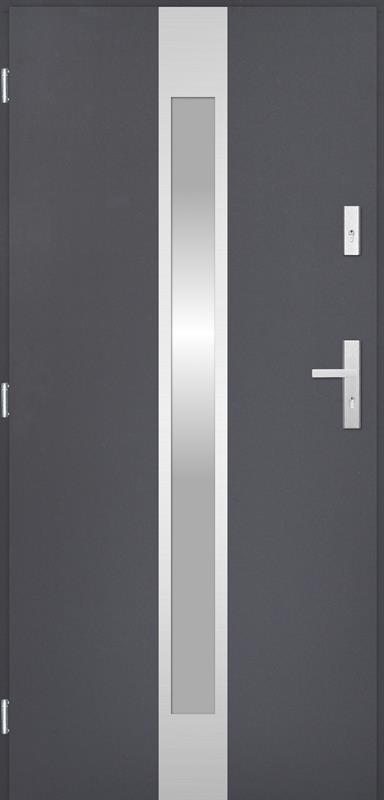 POLSKIE DRZWI ZEWNĘTRZNE INOX NCED 72MM 90 THERMO