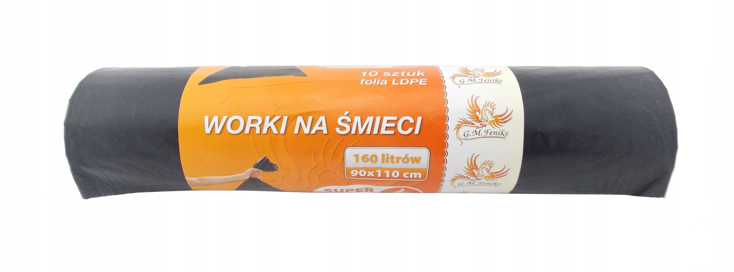 

Worki na śmieci czarne 160l 10szt.