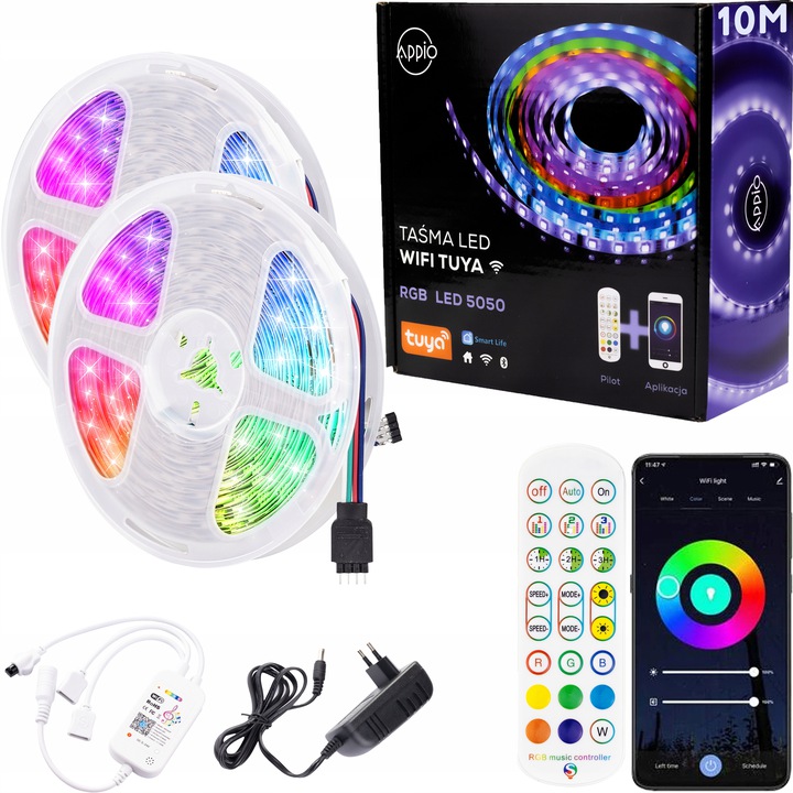

Zestaw Taśma Led Rgb 10m WiFi smart Tuya Pilot