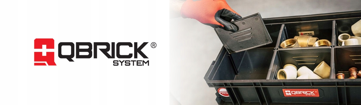 SKRZYNIA NARZĘDZIOWA MODUŁOWA 14,3L Qbrick System TWO BOX 100 FLEX PRZEGROD Marka Qbrick system