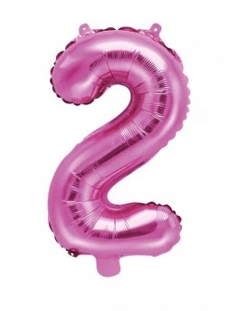 

Balon Foliowy cyfra różowa "2" ,35 cm