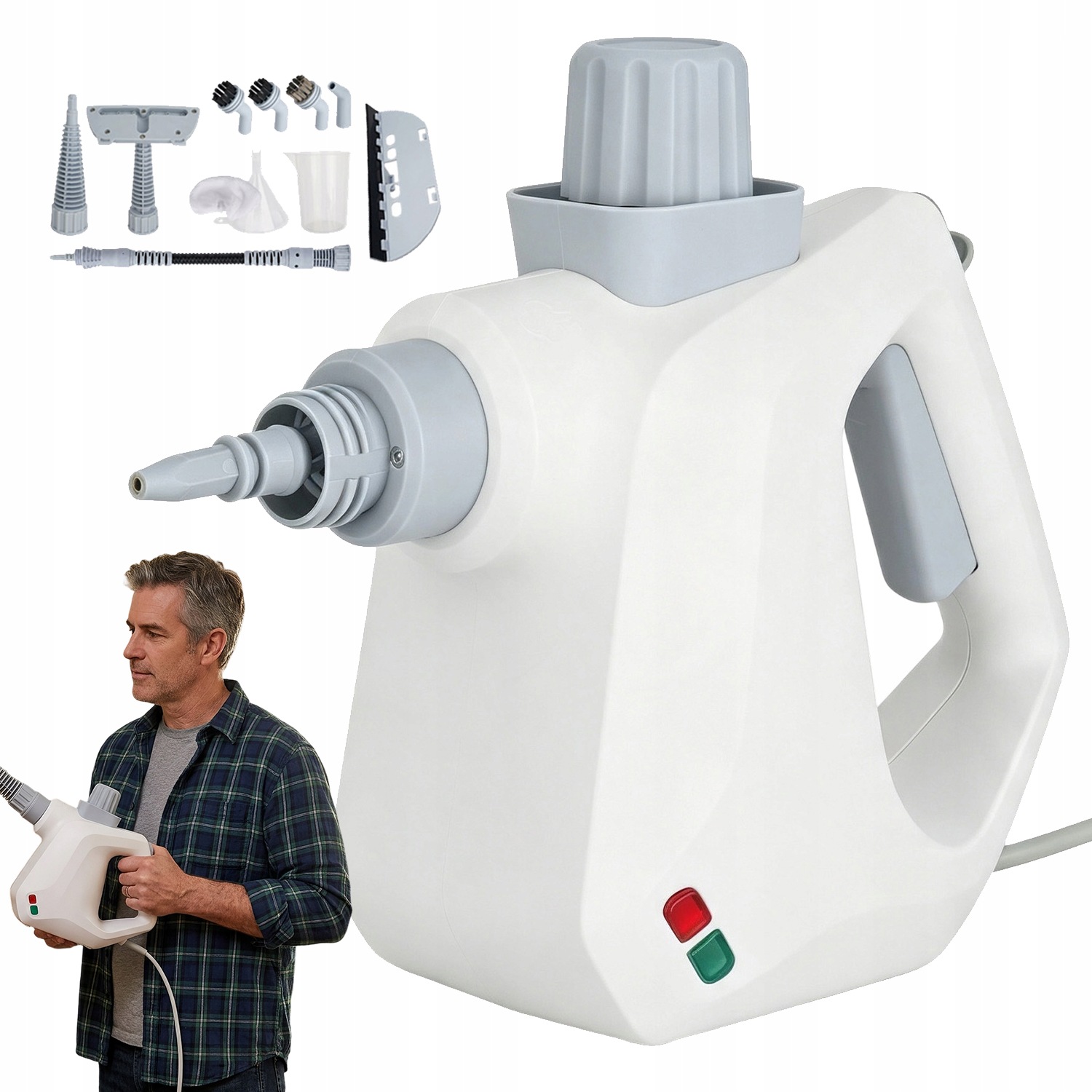 Parní Čistič 350 ML Výkon 1050 W Pro Okna, Spáry, Skvrny Na Čalounění