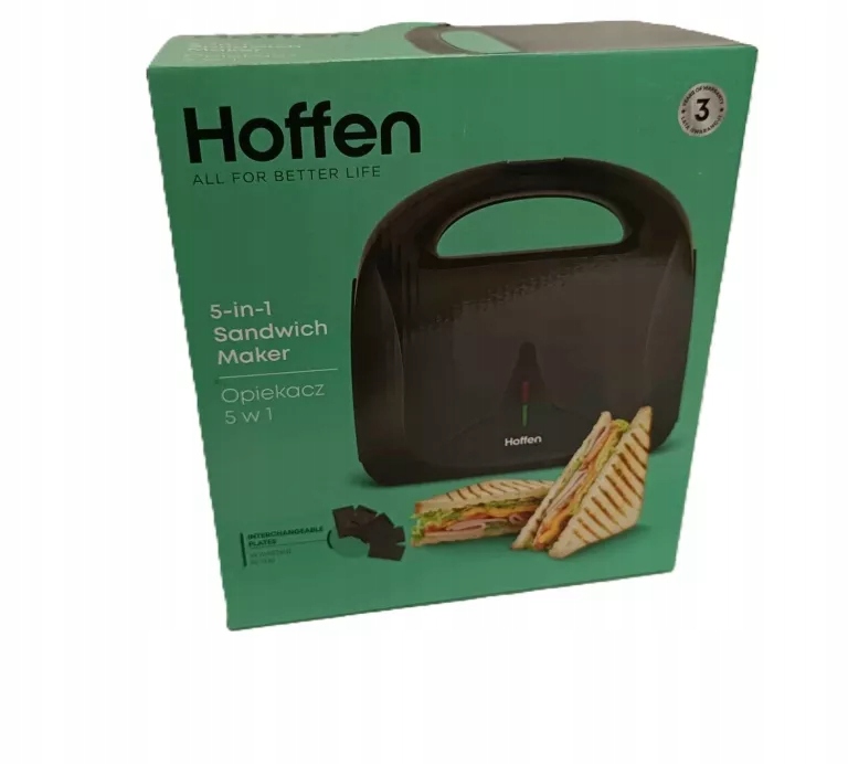 Hoffen Opiekacz do kanapek 5w1 850W czarny SM-5170