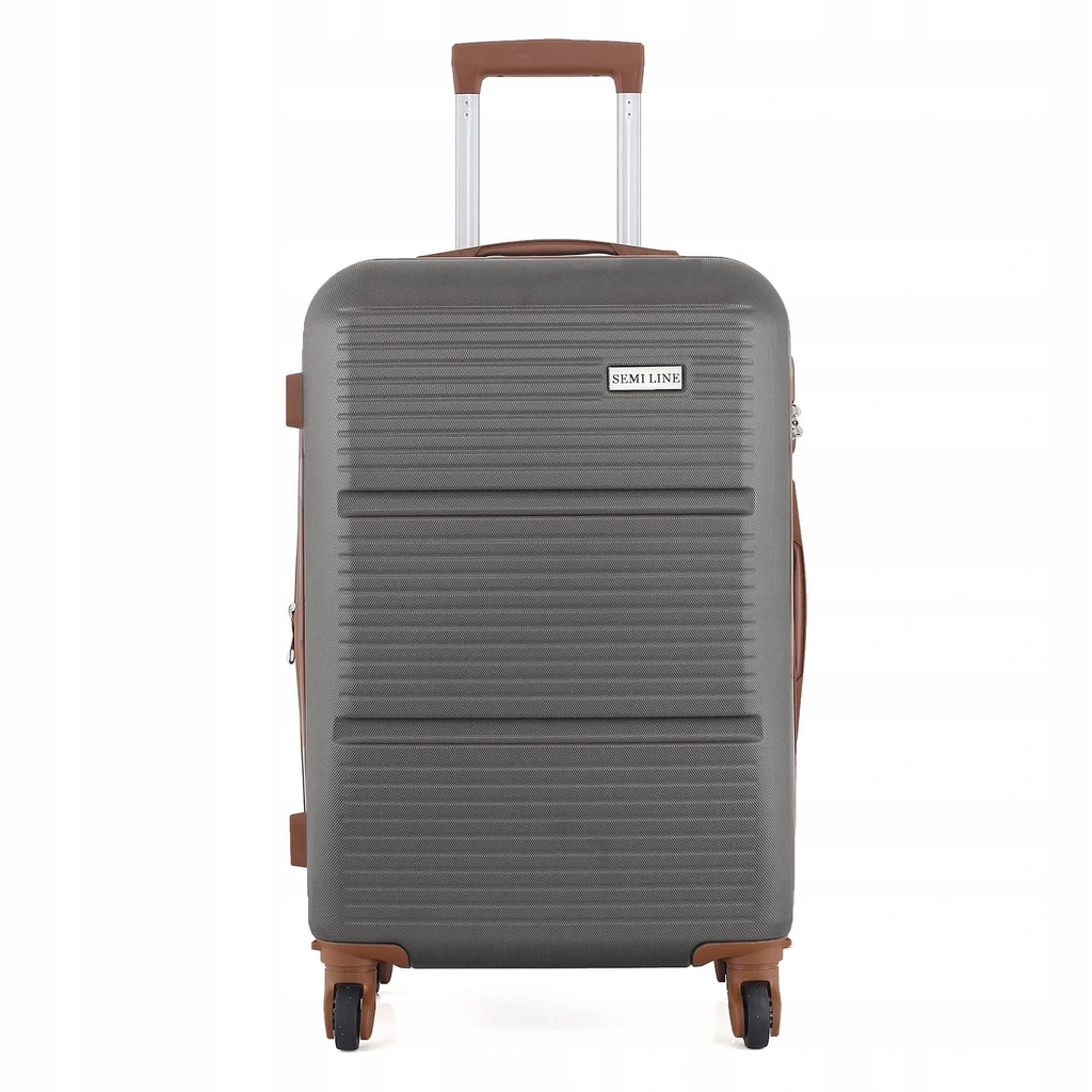 Střední tvrdý kufr Semi Line Abs 24" T5711-2 šedo-grafitový, rozšiřitelný