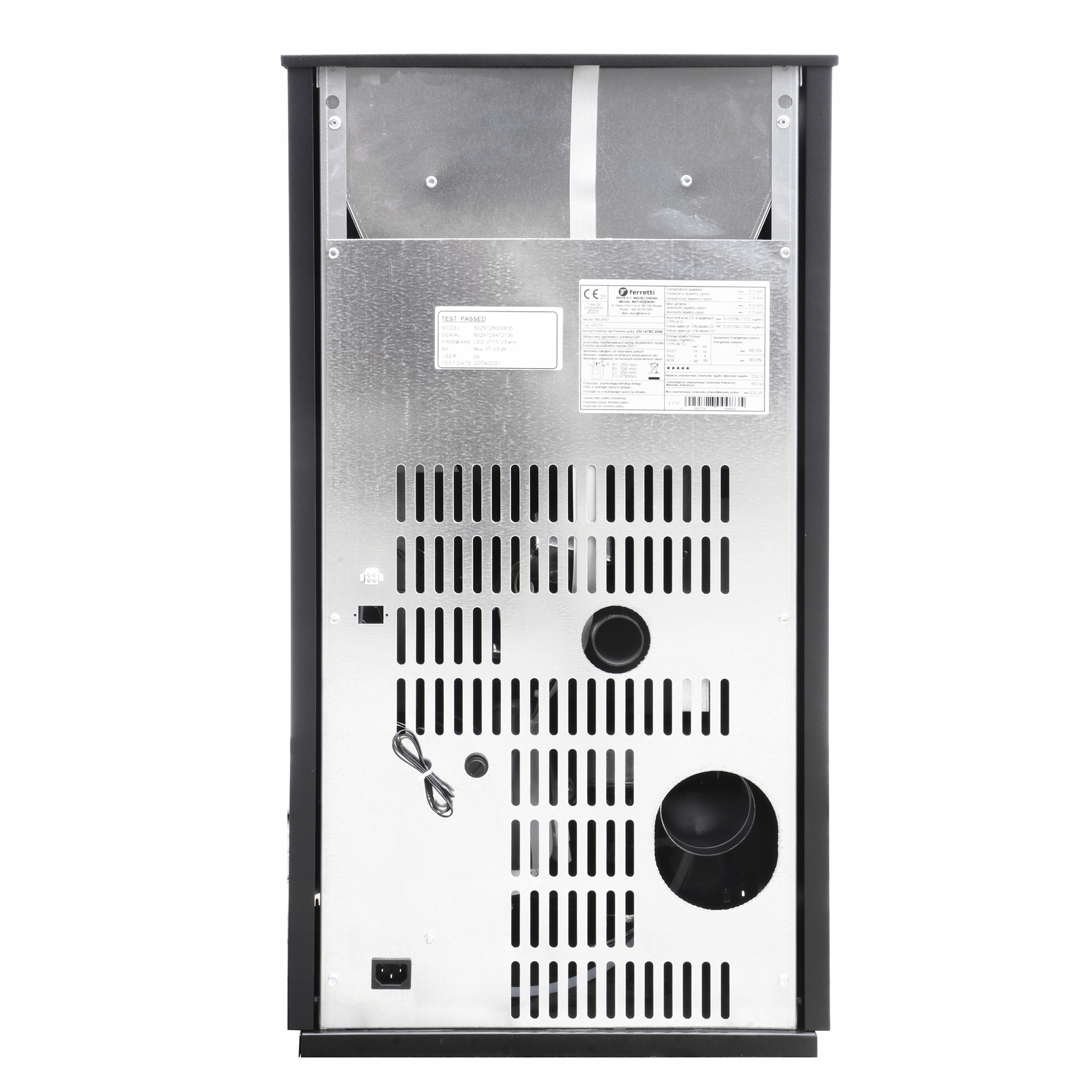 Kocioł, piec na pelet. 8kW. WYGODA I JAKOŚĆ. 80m2 Marka Ferretti