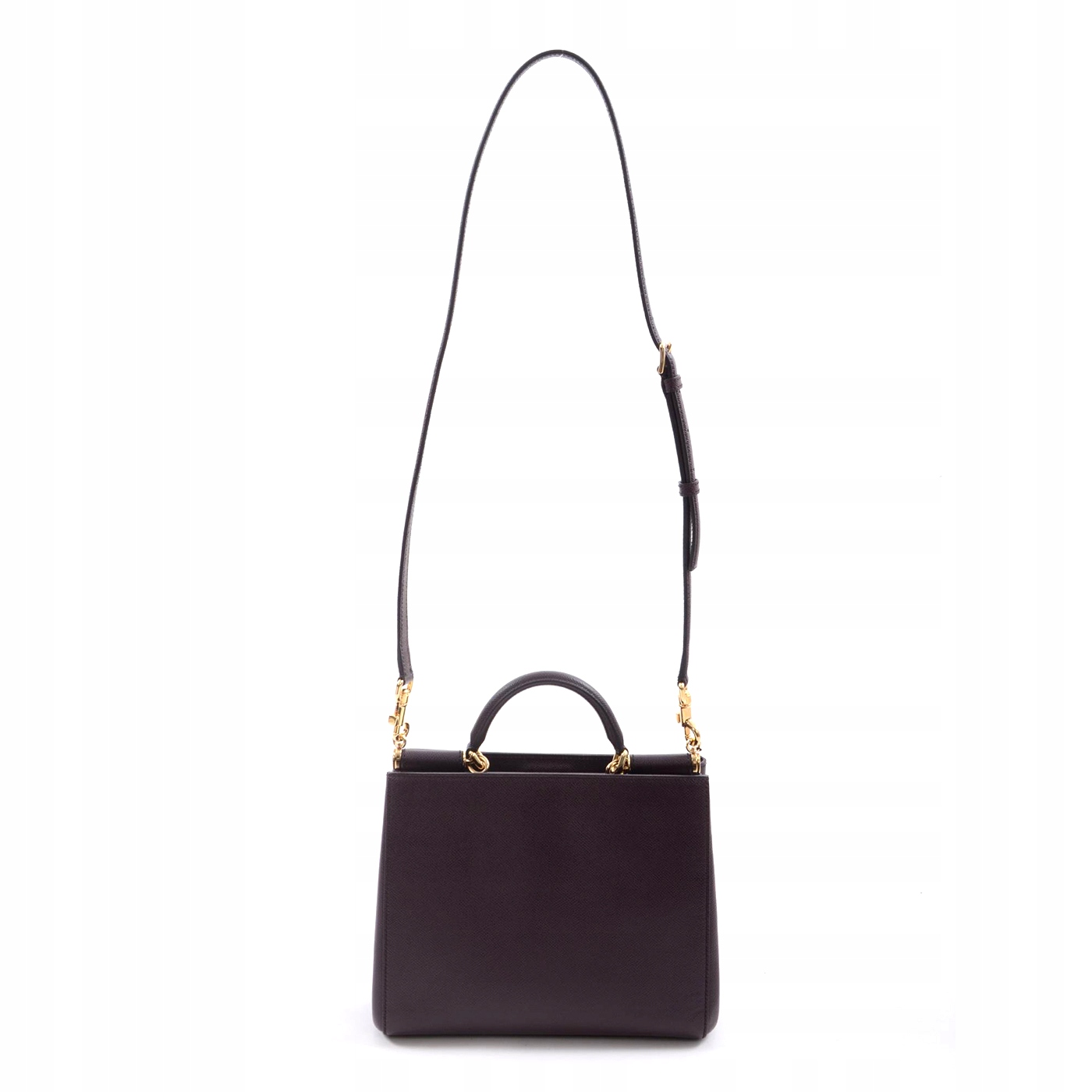 Dolce&gabbana D&g Kožená Kabelka Fialová 22 cm x 26 cm x 10 cm C_C