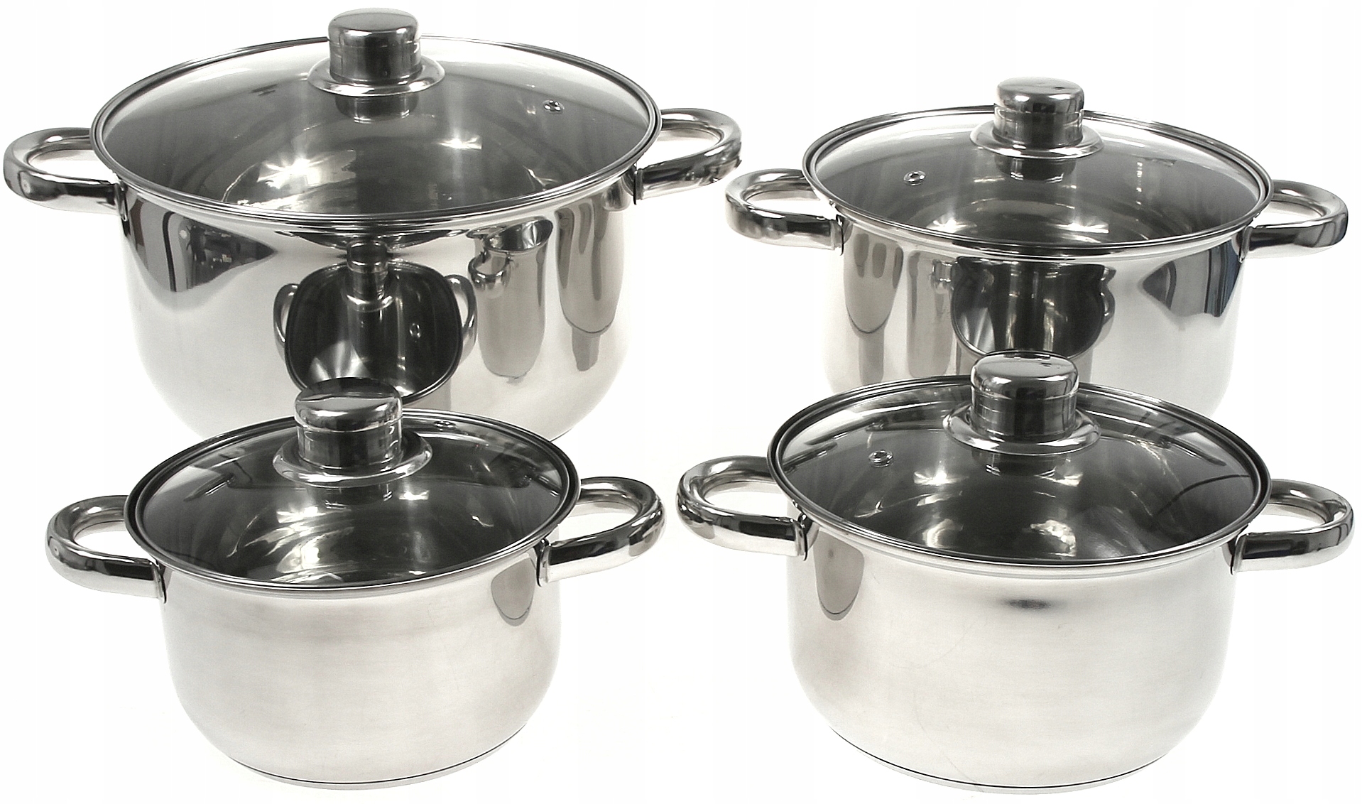 

Komplet Garnków 8 el Zestaw Garnki Indukcja Gaz