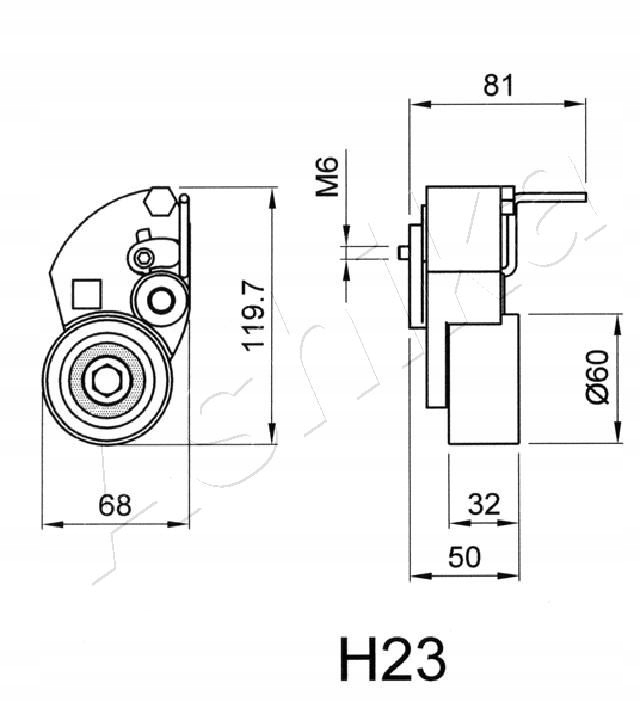 NAPINACZ PASKA ROZRZĄDU 45-0H-023 ASHIKA Producent części Ashika