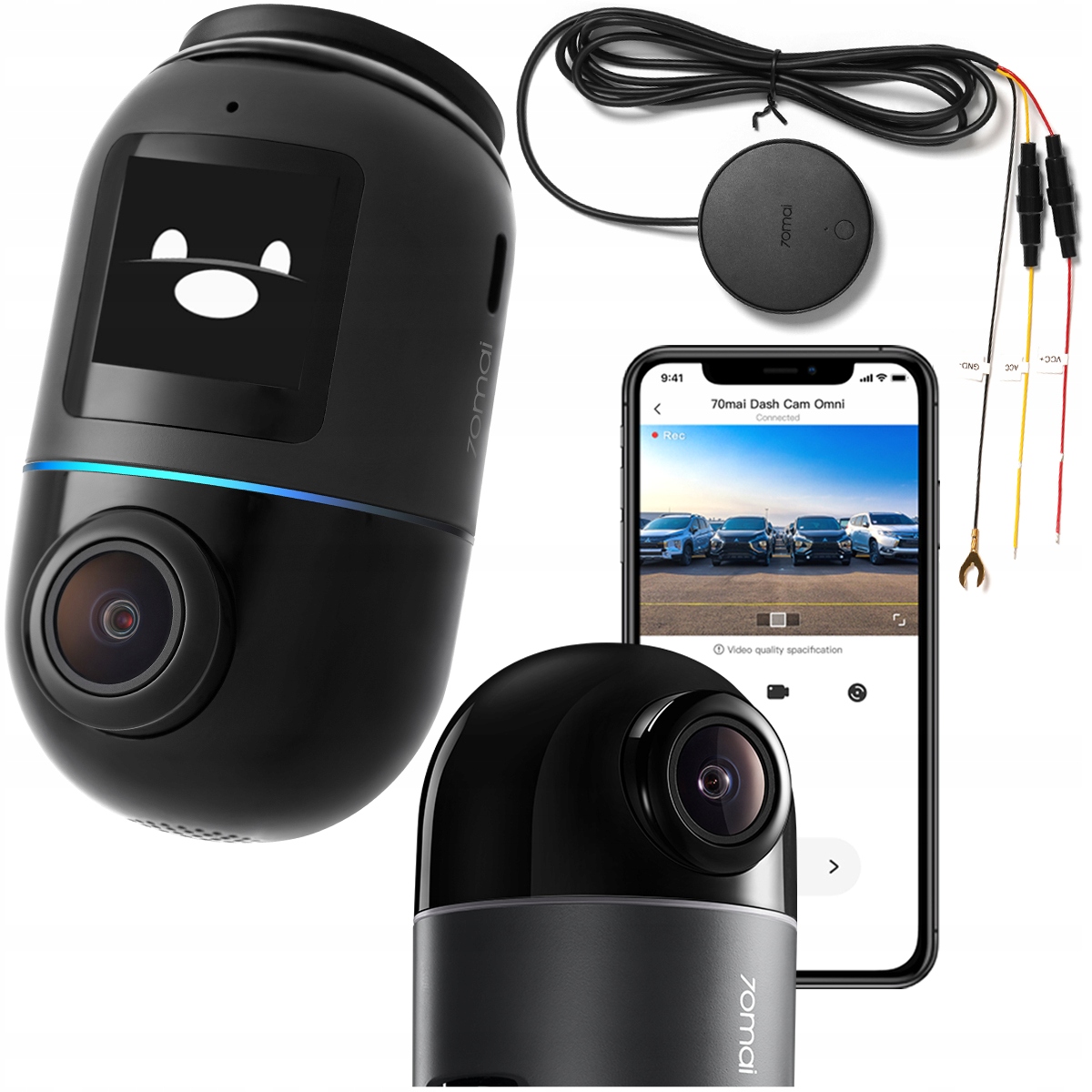 Kamera samochodowa 70mai Omni 128GB + kit UP04 4G Kamera samochodowa 70mai Omni 128GB + kit UP04 4G