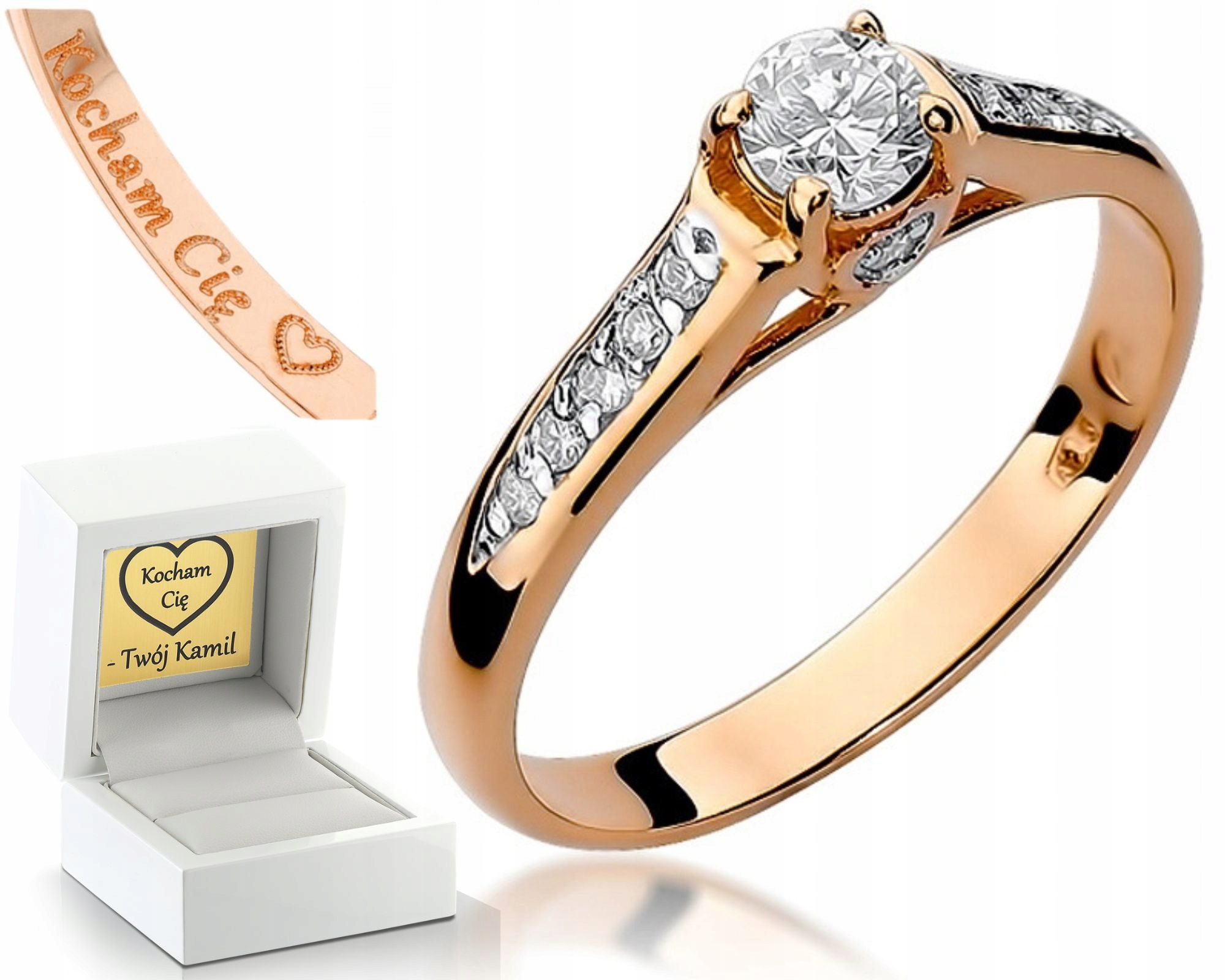 Růžové Zlato Prstýnek S Brilianty