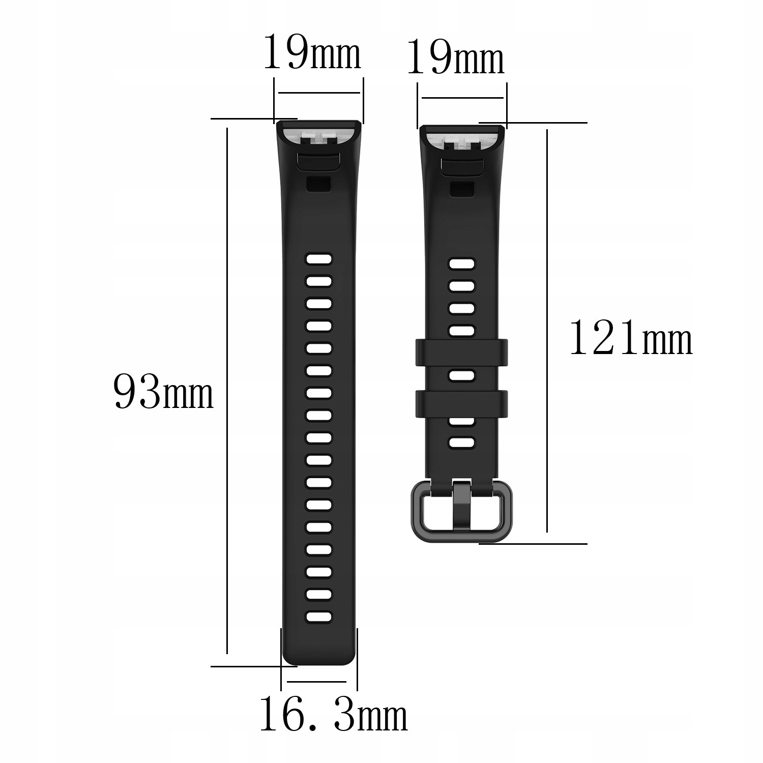 PASEK OPASKA DO HUAWEI BAND 3 PRO/4PRO 10 KOLORÓW Kolor czarny