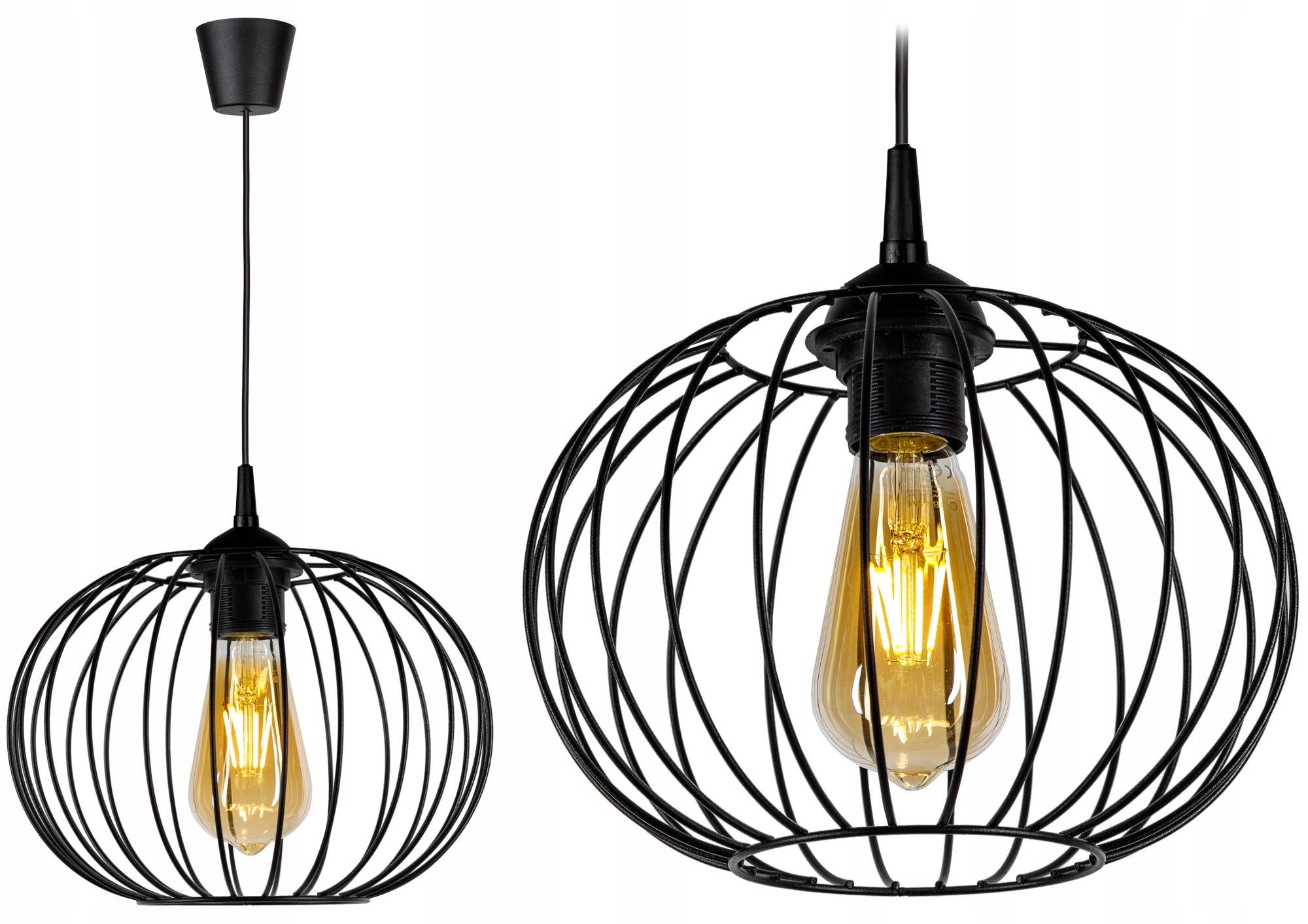 

Lampa Wisząca Sufitowa Żyrandol Elipsa Loft Drut