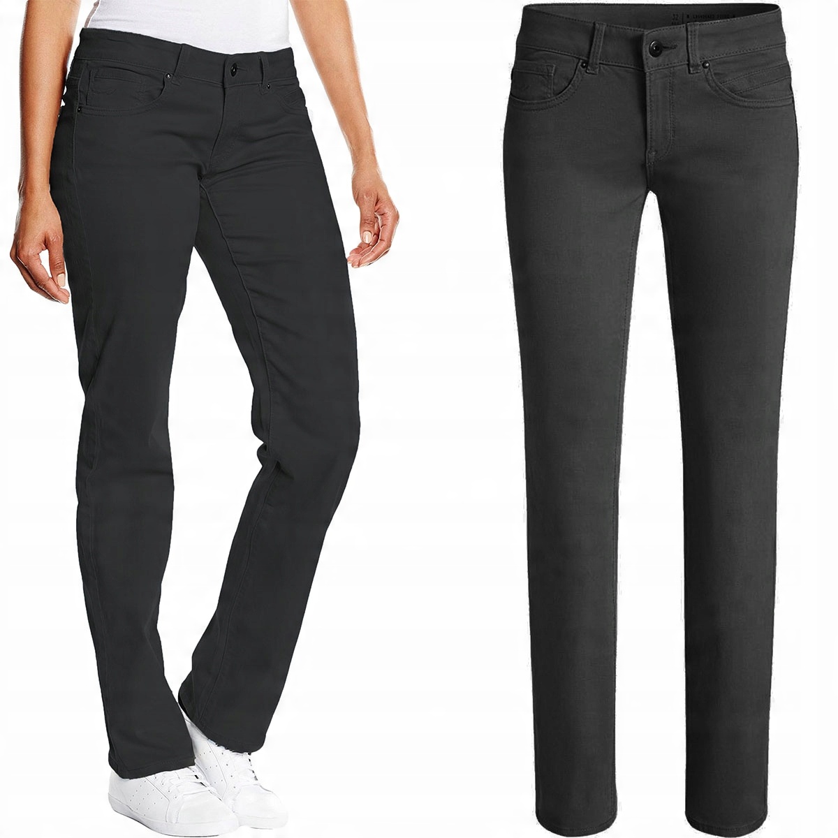 

Esprit Proste Czarne Spodnie Jeansy Regular M 38