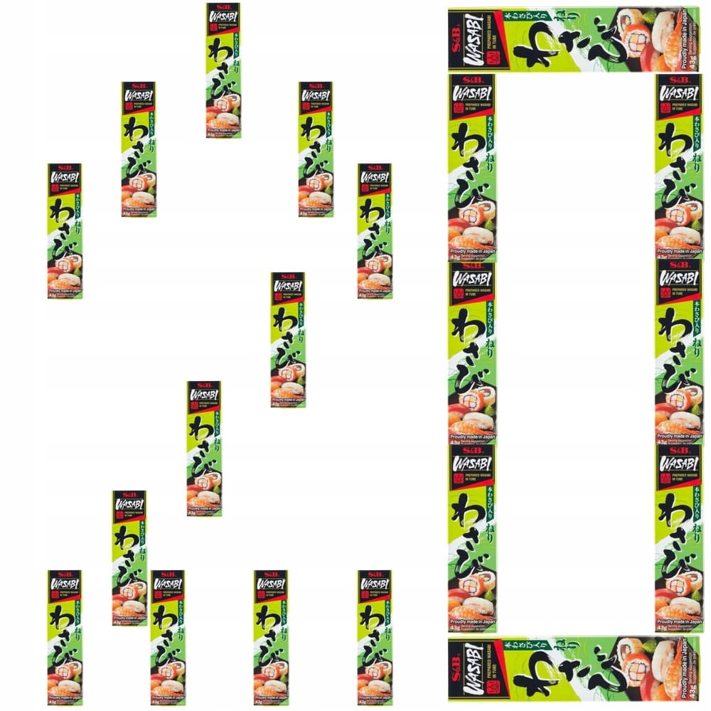 Levně 20 x Ostrá pasta Wasabi v tubě Japonský křen pro sushi Hot Japan 43 g Sb