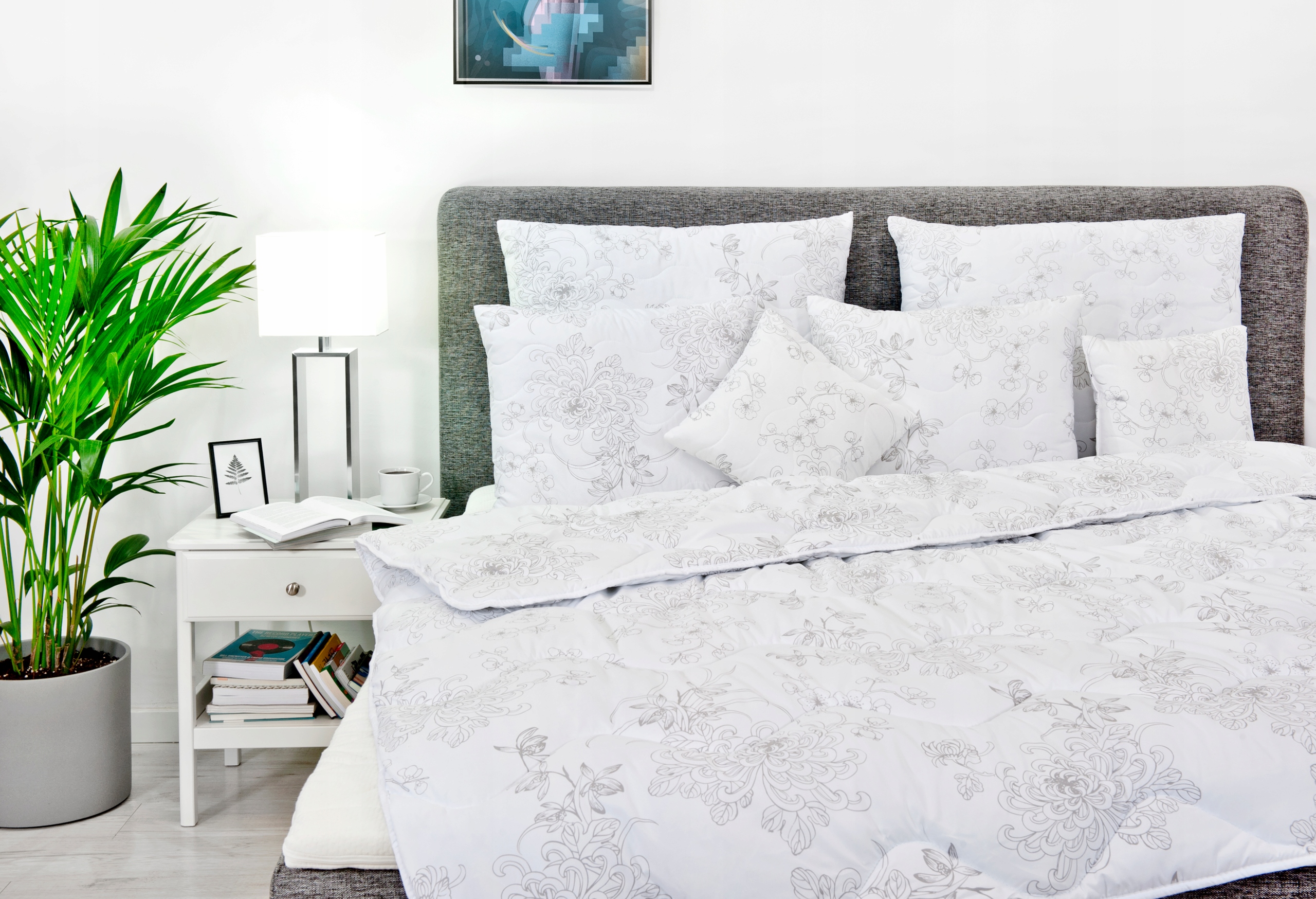 KOŁDRA ANTYALERGICZNA 160x200 CAŁOROCZNA Polska KWIATY Lekka i Ciepła Wyrób medyczny tak