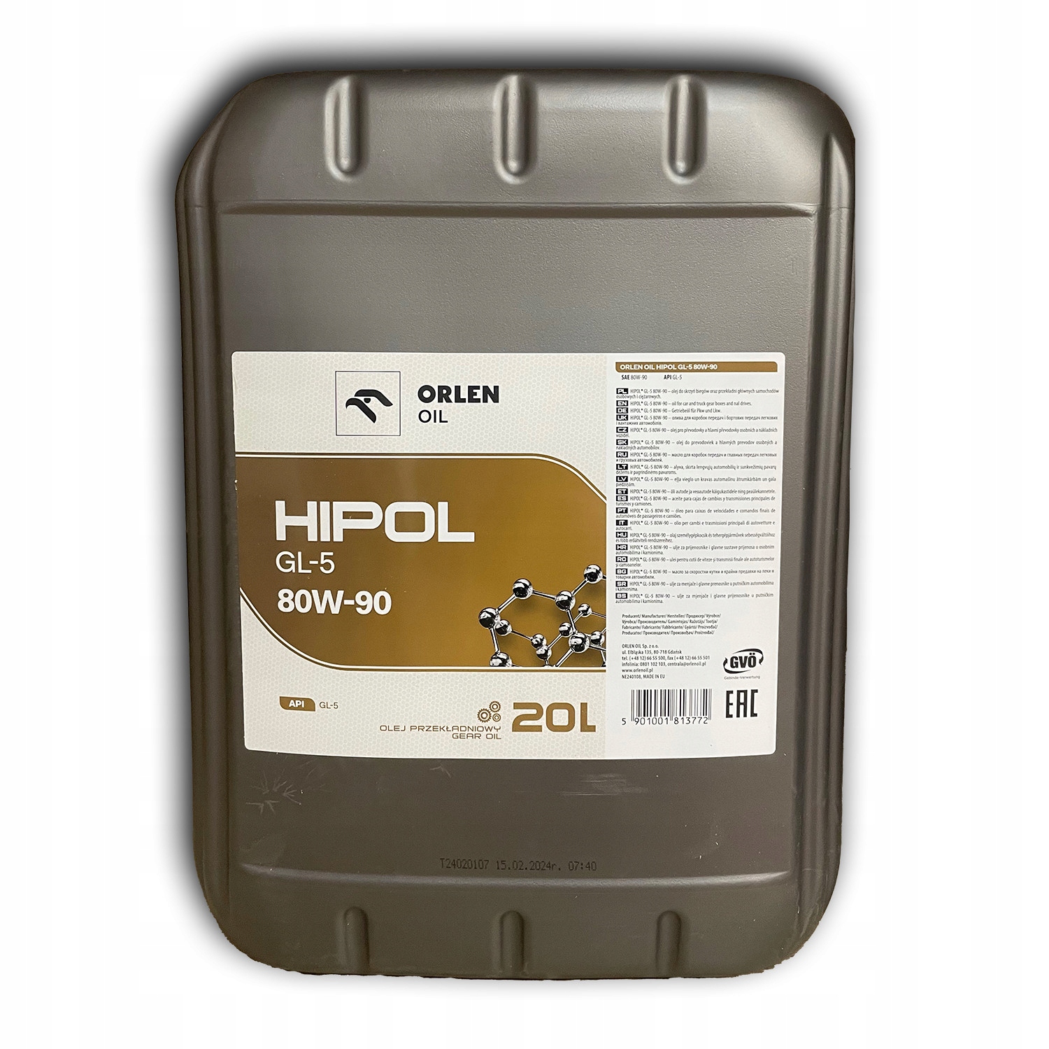 ORLEN OIL HIPOL GL-5 80W-90 Olej Przekładniowy 20L