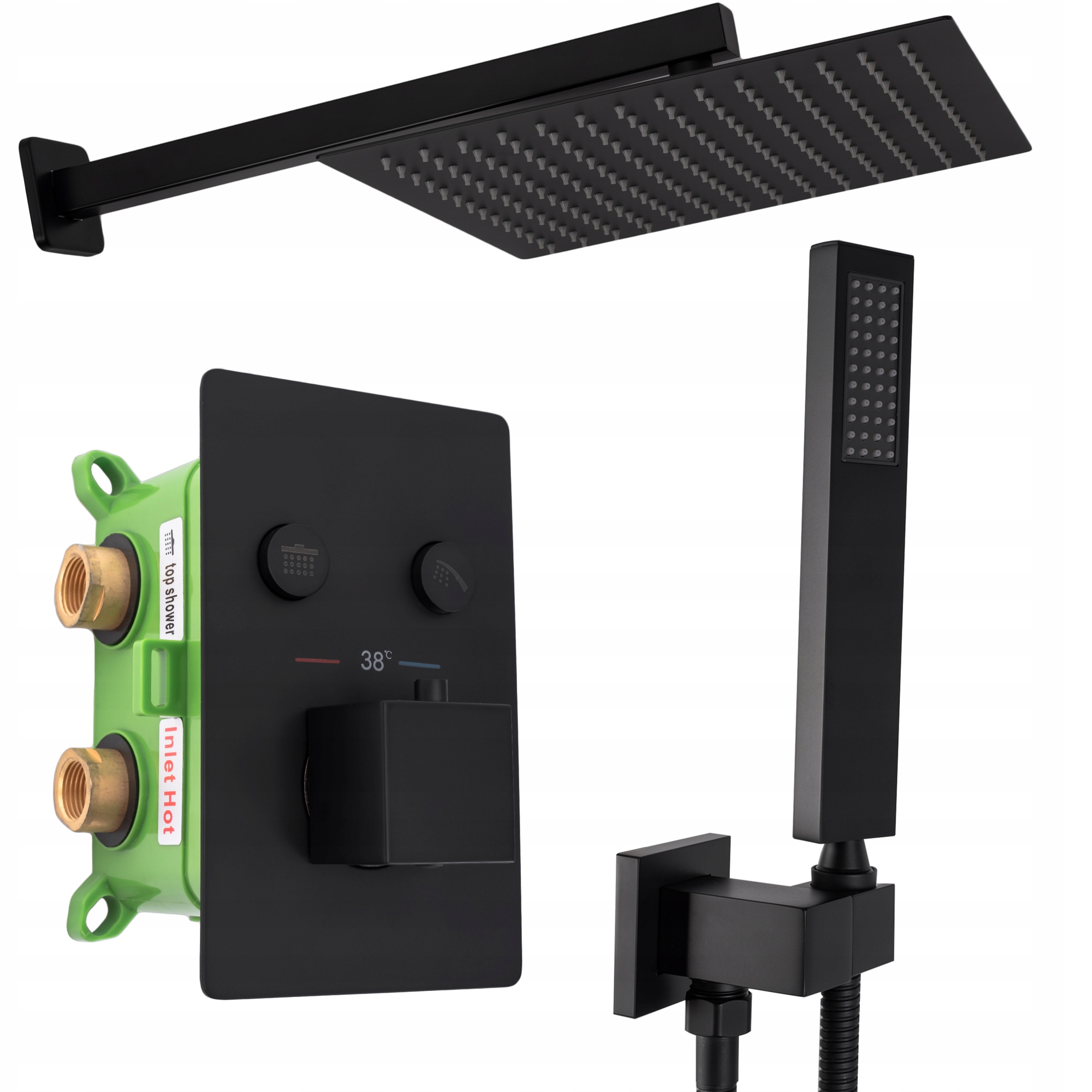 

Zestaw Davis czarny natryskowy termostatyczny Rea