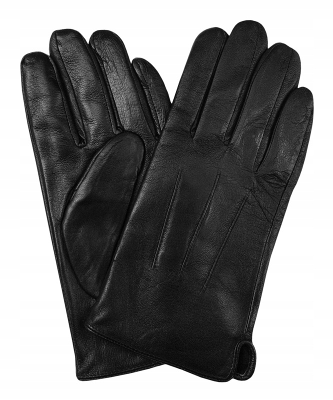 Černé zateplené rukavice z hovězí kůže His Story XL